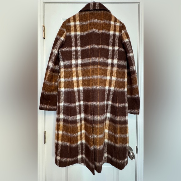 Calvin Klein Brown and White Plaid Jacket - Picture 6 of 7